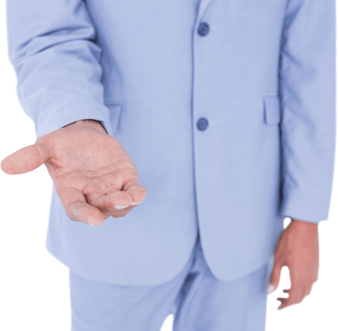 Transparent Gesture of Open Hand Reaching