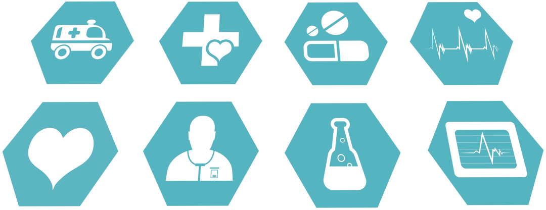 Turquoise Transparent Healthcare & Medicine Icons Set for Digital Use - Download Free Stock Images Pikwizard.com