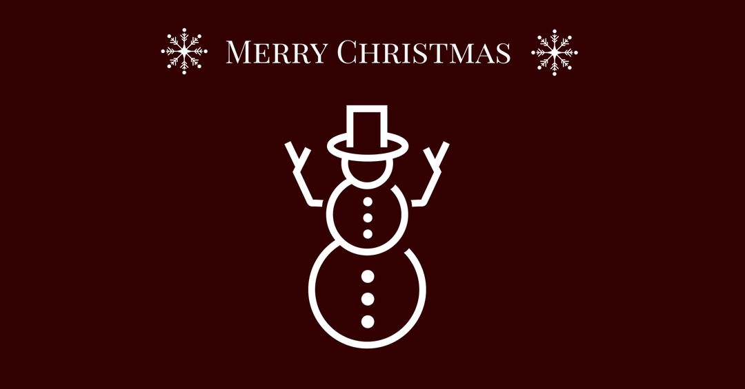 Festive Snowman Graphic for Christmas Greetings