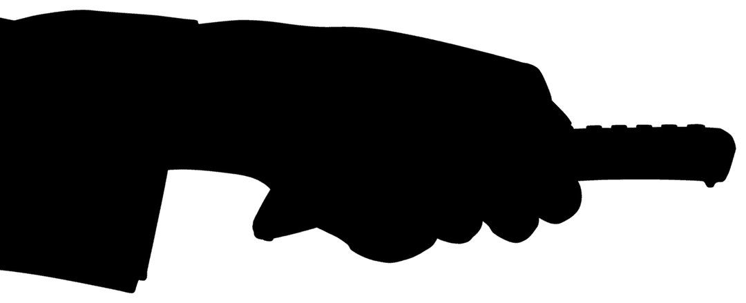 Transparent Silhouette of Hand Holding Remote Control PNG