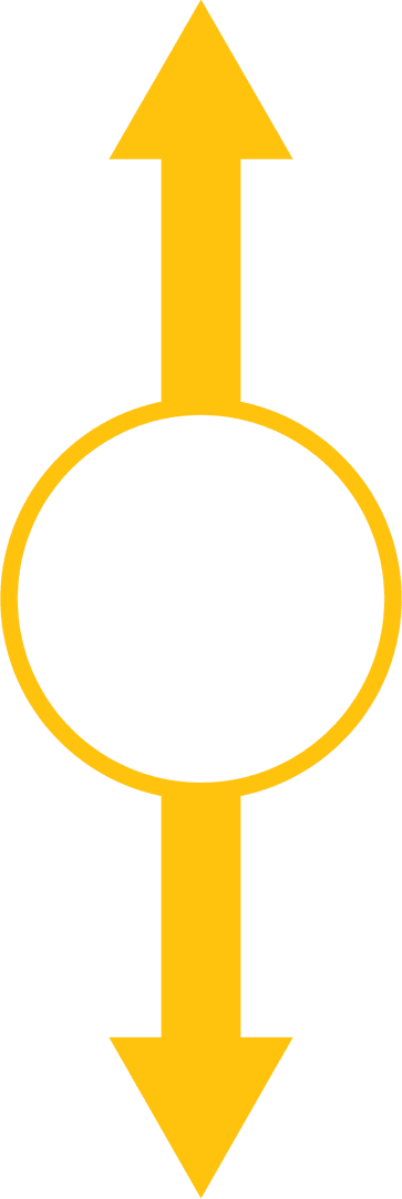 Yellow Directional Arrows Transparent Background Illustration