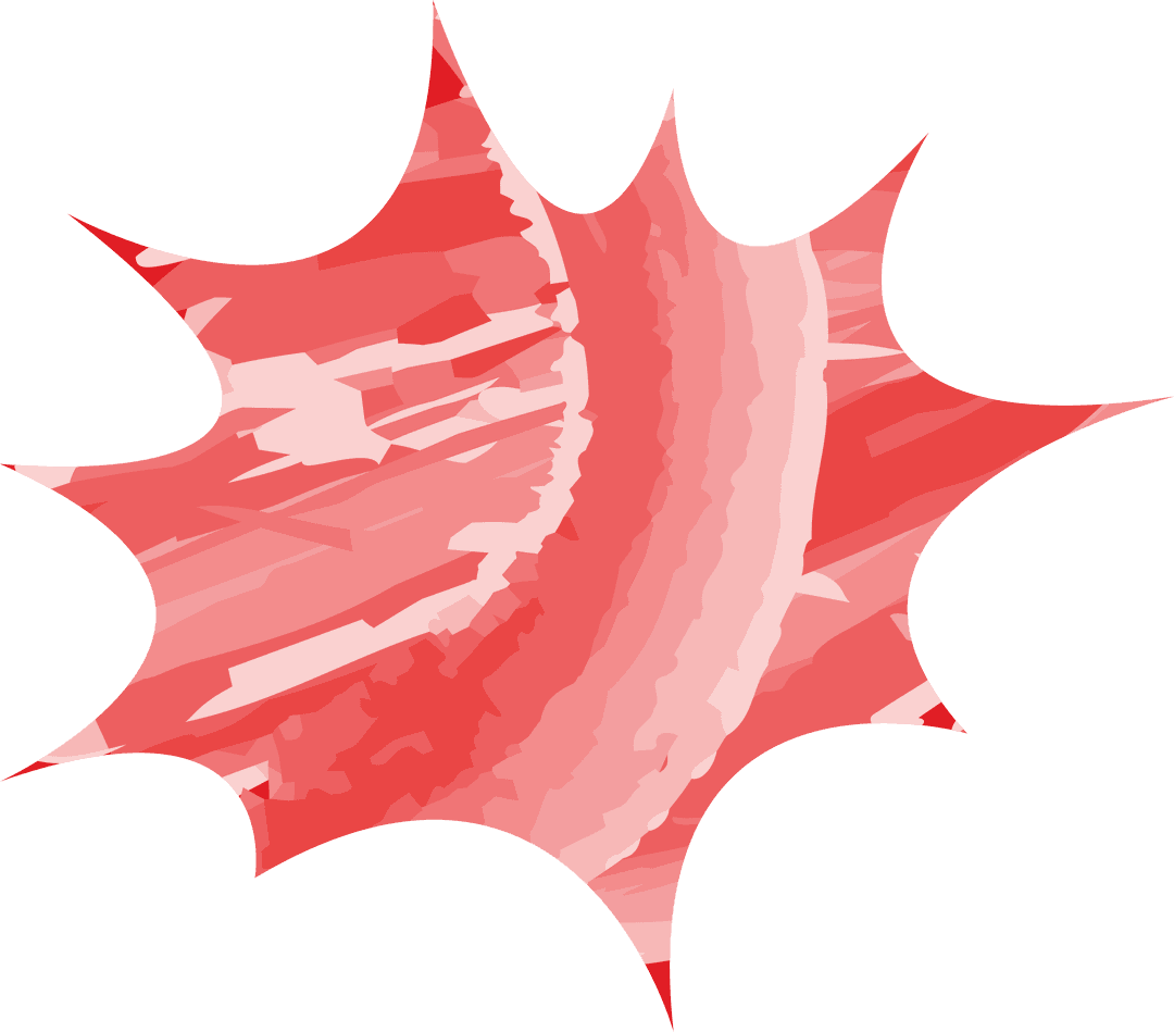 Abstract Pink Splash on Transparent Background