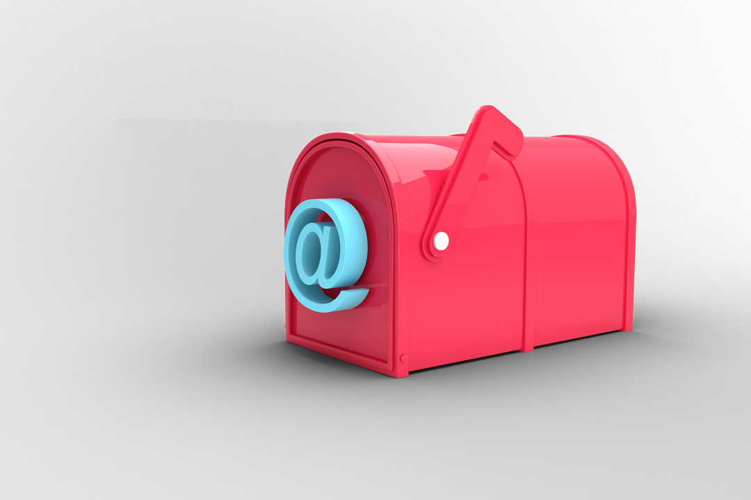 Pink Mailbox with At Symbol on Transparent Background, Digital Communication Vector PNG - Download Free Stock Images Pikwizard.com