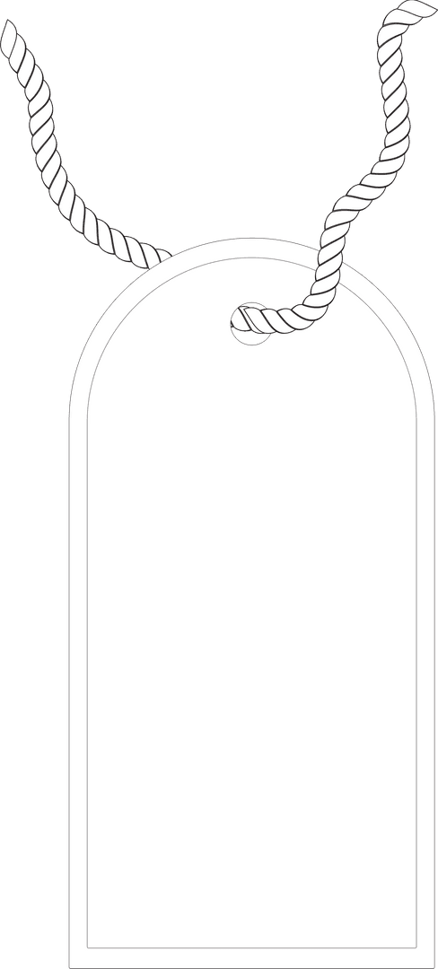 Blank White Tag Vector on Transparent Background