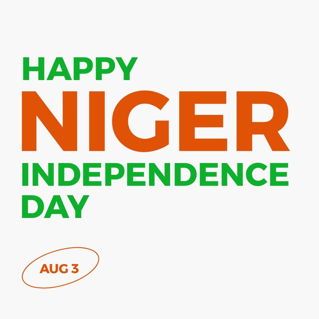 Happy Niger Independence Day Celebration Banner with Aug 3 Text - Download Free Stock Templates Pikwizard.com