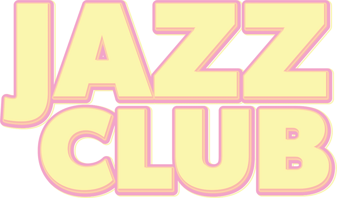 Vibrant Jazz Club Text on Transparent Background for Party Theme