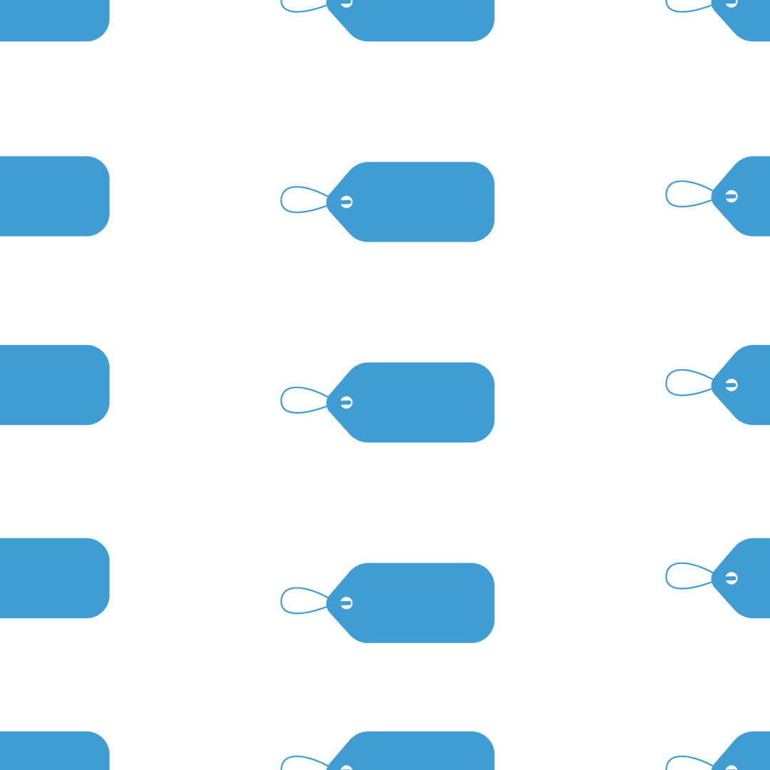 Blue Tag Pattern on Transparent Background for Graphic Design