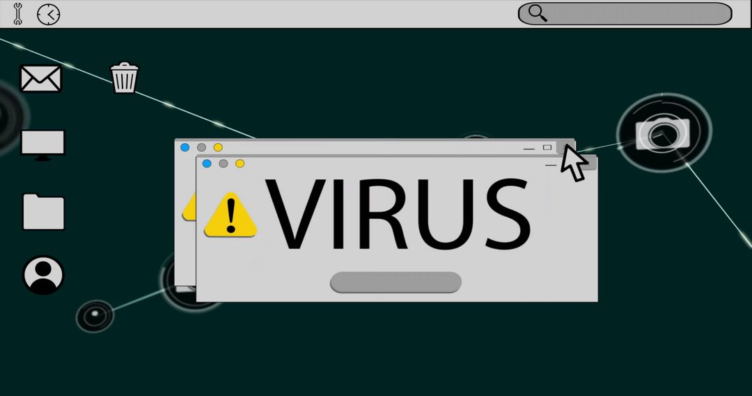 Virus Alert on Computer Coupled with Network Connections