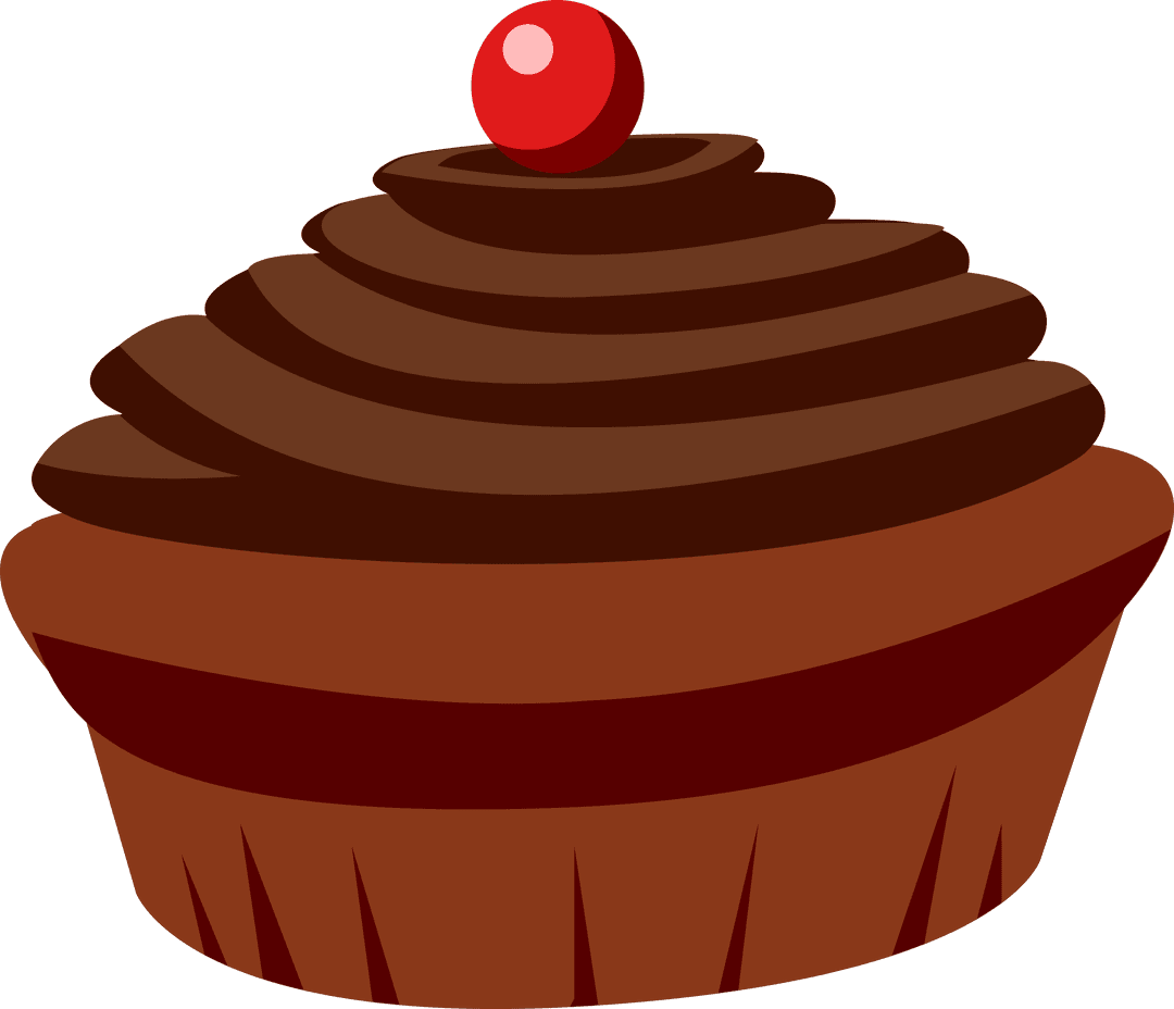 Chocolate Cupcake with Cherry Transparent Artwork