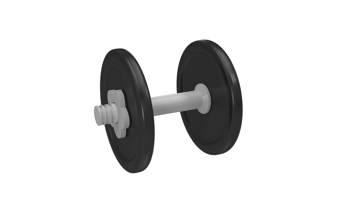 Transparent Dumbbell Isolated Vector Illustration for Fitness and Exercise