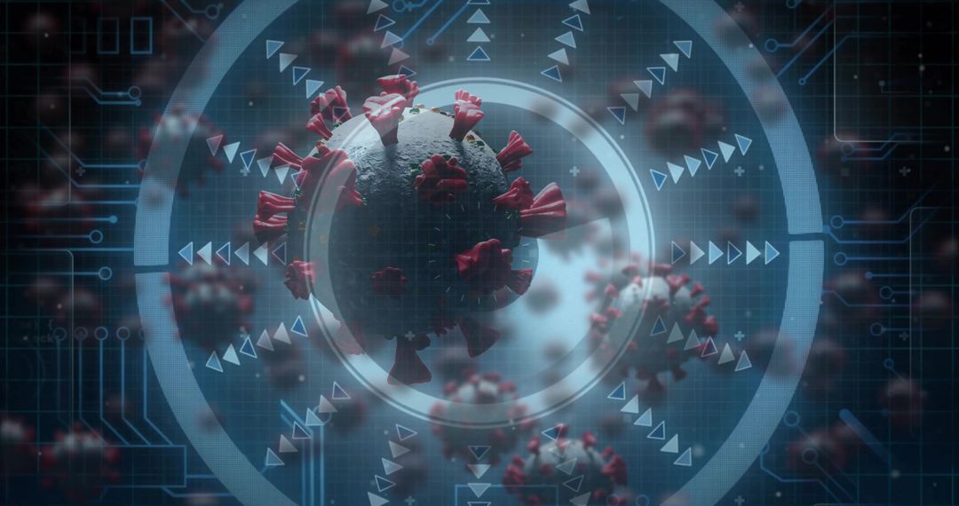 Digital Representation of Coronavirus in High-Tech Interface