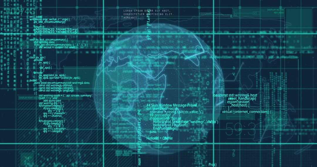 Global Data Processing Digital Interface Concept - Free Images, Stock Photos and Pictures on Pikwizard.com