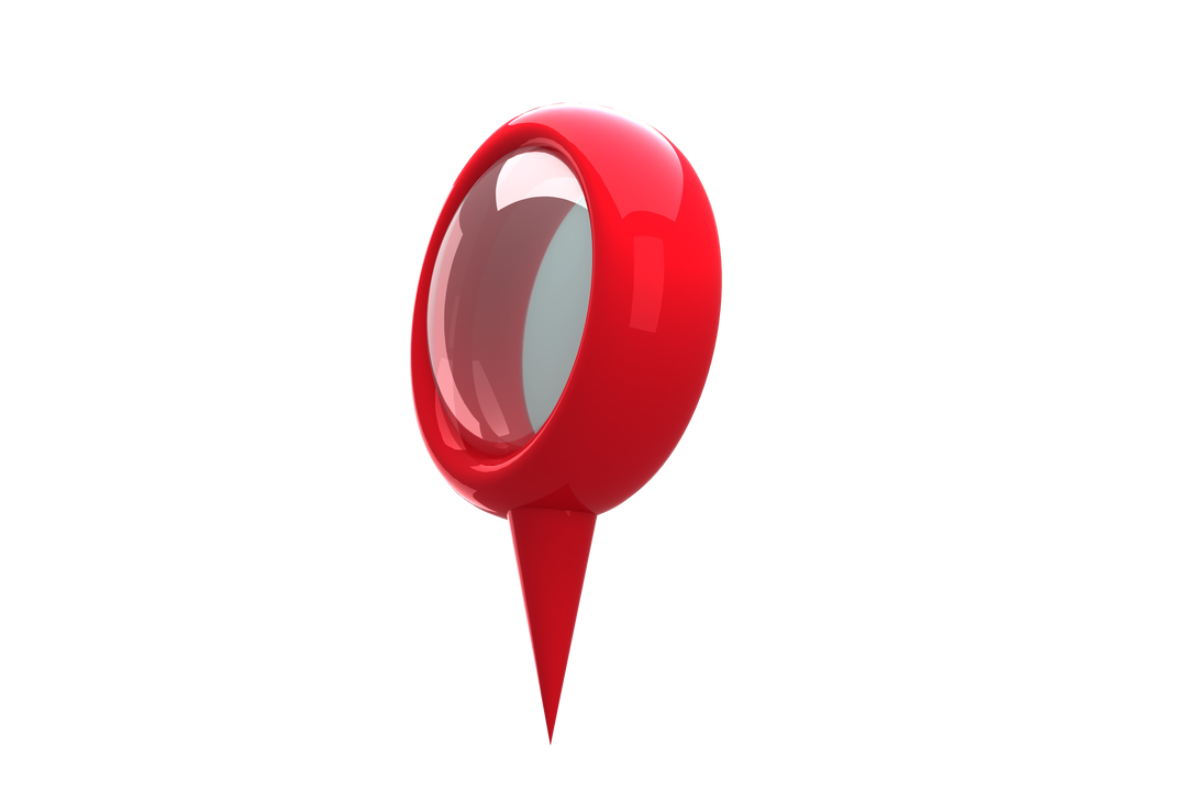 Red Transparent Navigation Marker With Reflection - Download Free Stock Images Pikwizard.com