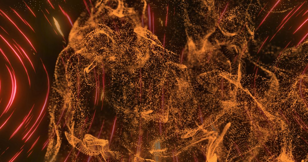 Dynamic Abstract Particles and Light Streaks on Motion