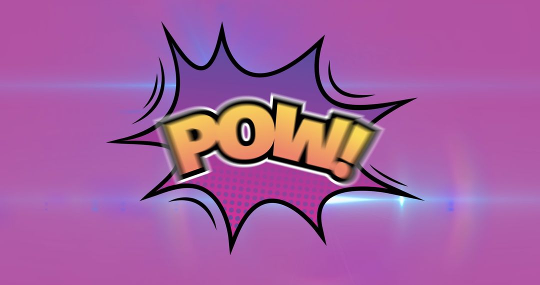 Vibrant Retro Comic Book Sound Effect with Dynamic POW Text