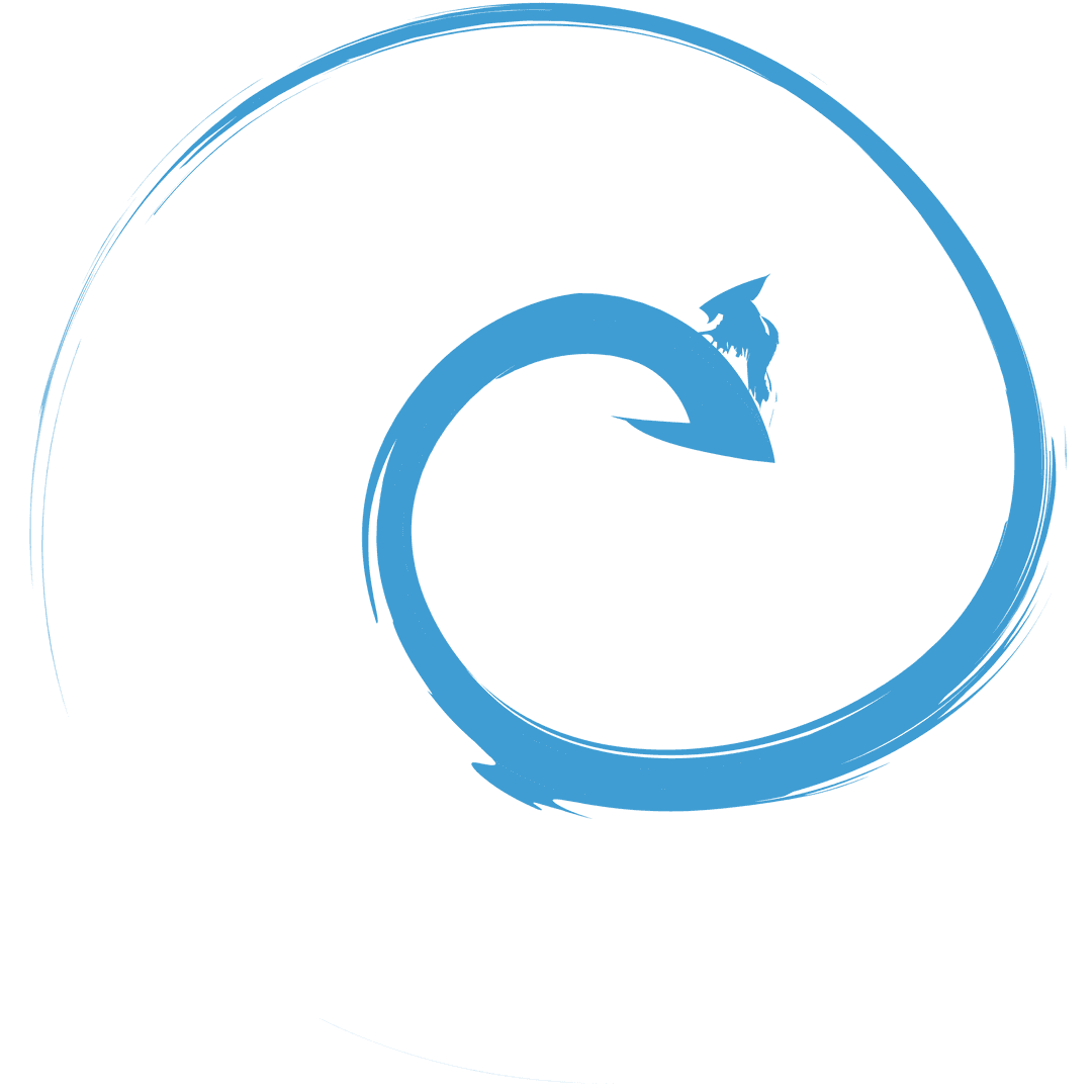 Blue Arrow Swirl on Transparent Background Illustration