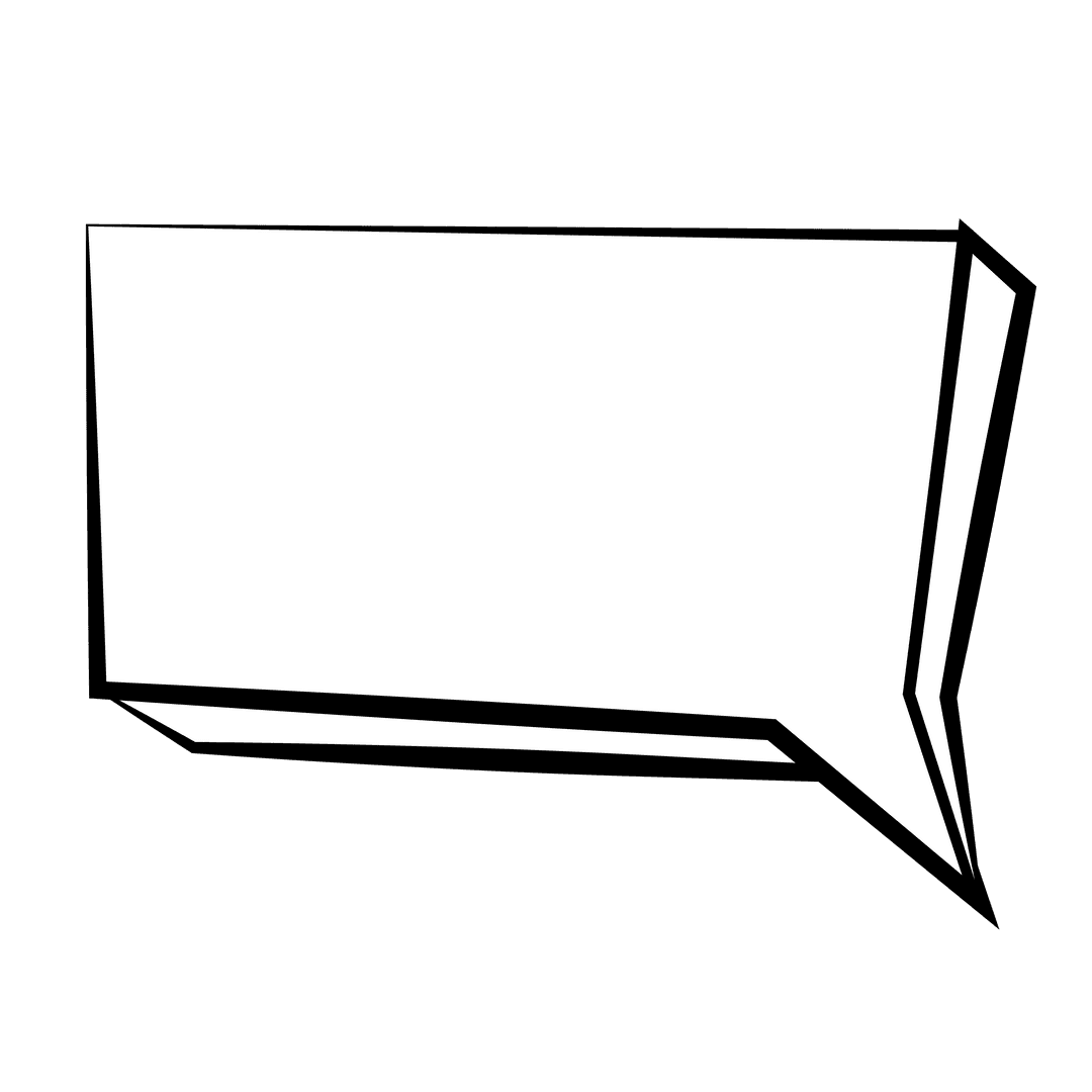 Speech Bubble Icon with Copy Space on Transparent Background