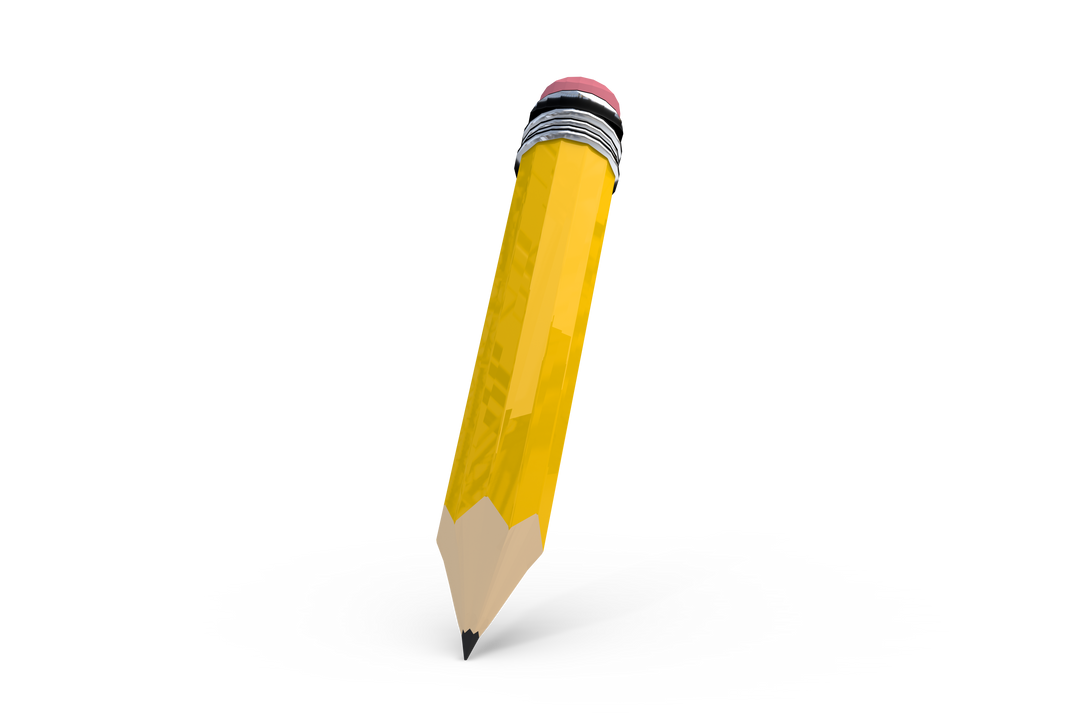 Vector Illustration of Yellow Pencil on Transparent Background for Creative Projects - Download Free Stock Images Pikwizard.com