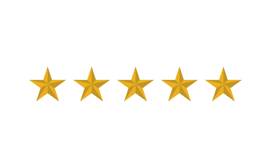Transparent Five Yellow Stars Illustration Isolated