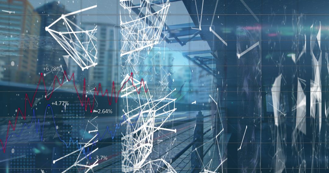 Futuristic Mesh Network in Modern Digital Atrium