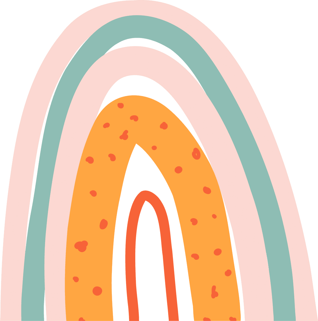 Abstract Pastel Transparent Rainbow with Whimsical Organic Design