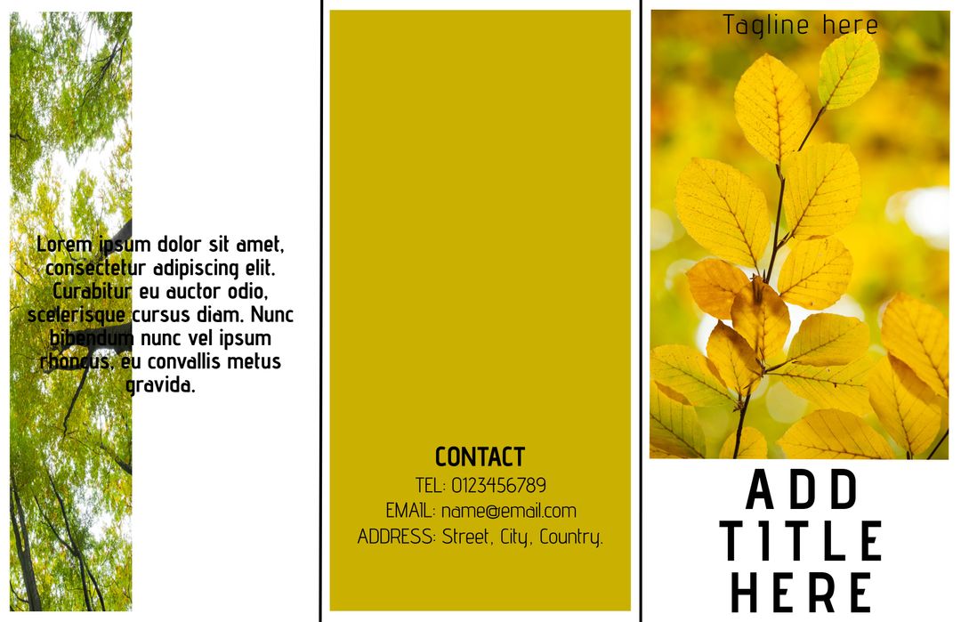 Eco-Friendly Marketing Template with Autumn Leaves Design