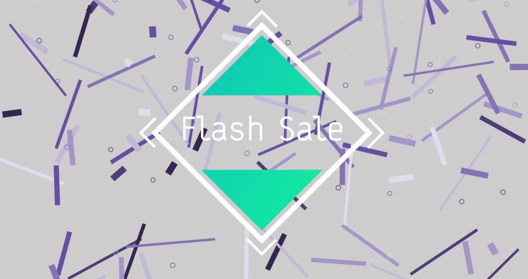 Geometric Flash Sale Banner with Modern Design
