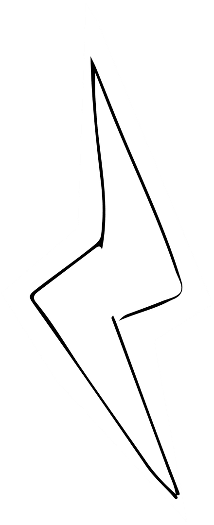 Vector Lightning Bolt Icon on Transparent Background