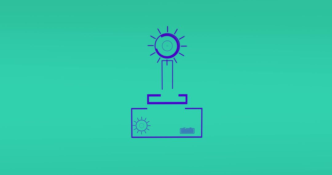 Minimalist Gamepad Icon on Green Background