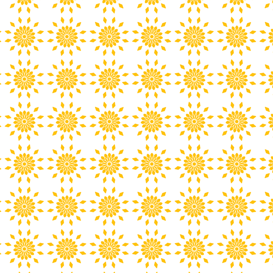 Vibrant Flower Pattern on Transparent Background for Creative Projects