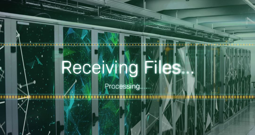 Digital File Processing in High-Tech Server Room
