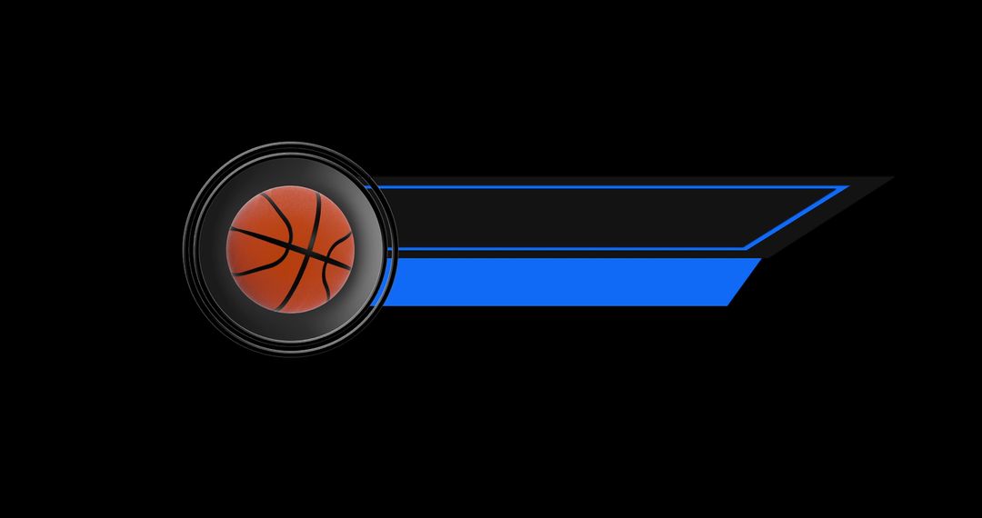 Modern Basket Design with Blue Ribbon Graphic