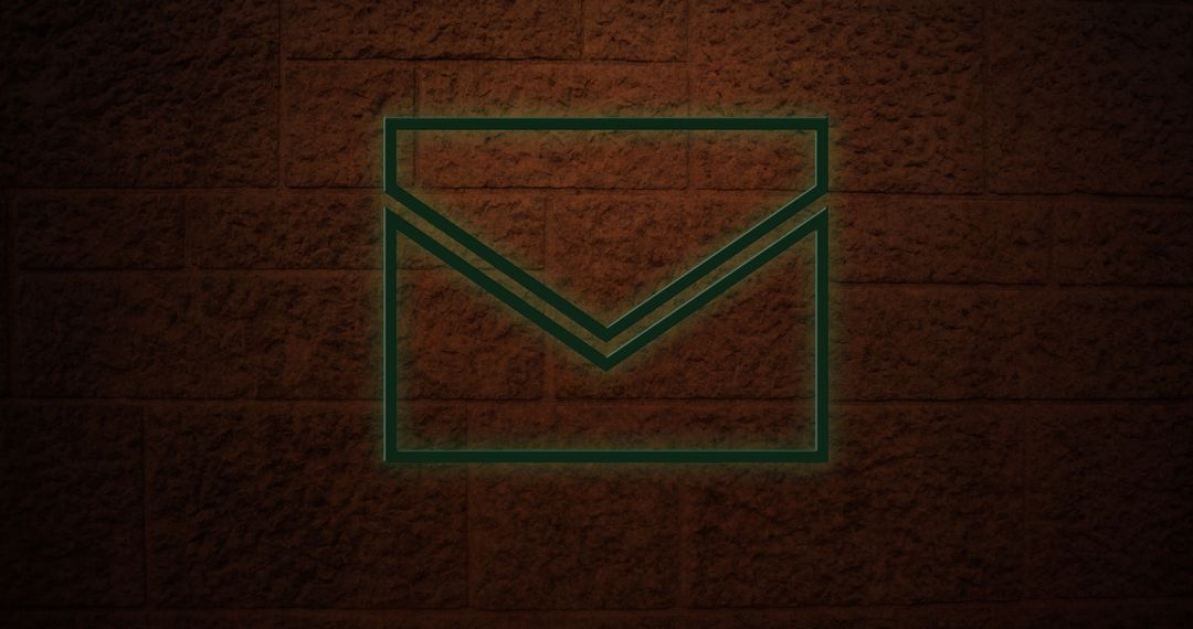 Glowing Neon Envelope Symbolizing Modern Digital Communication
