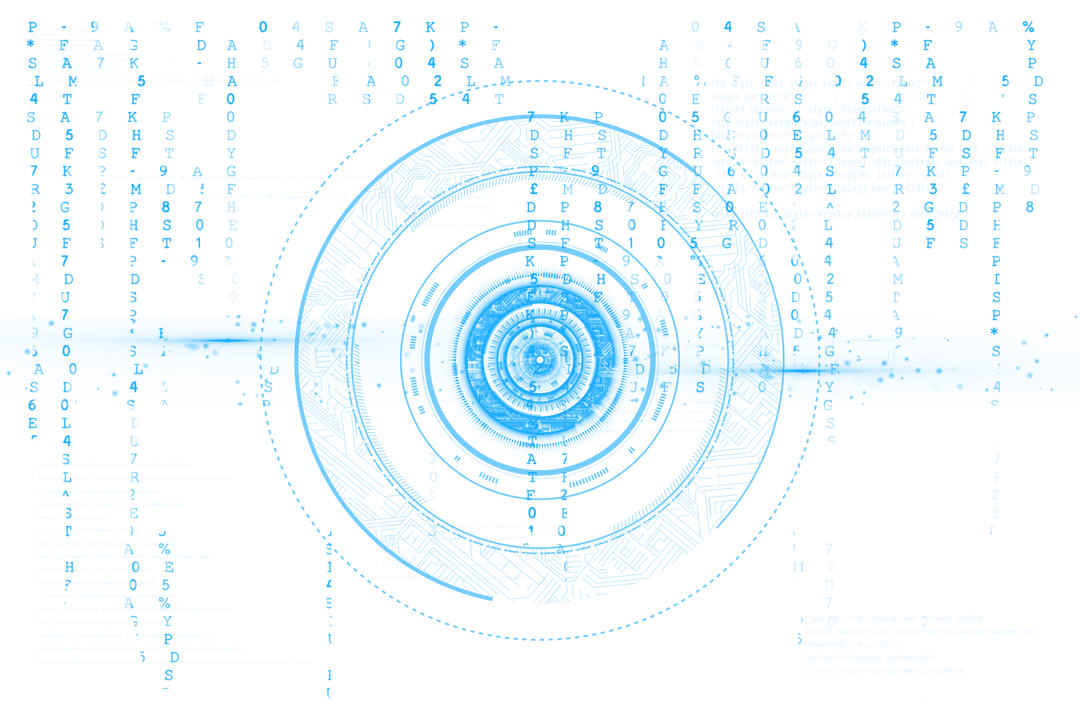 Digital Interface Vector with Vibrant Blue Connections, Transparent Background