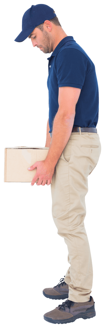 Transparent Delivery Worker Lifting Heavy Box With Caution - Download Free Stock Images Pikwizard.com