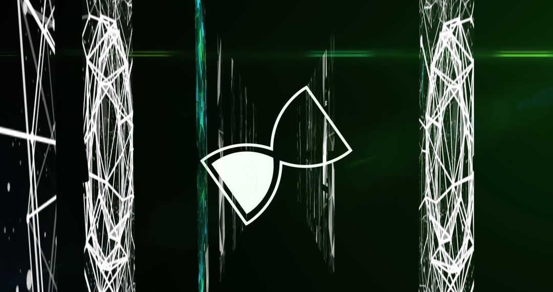 Digital Hourglass Over Futuristic Connection Network