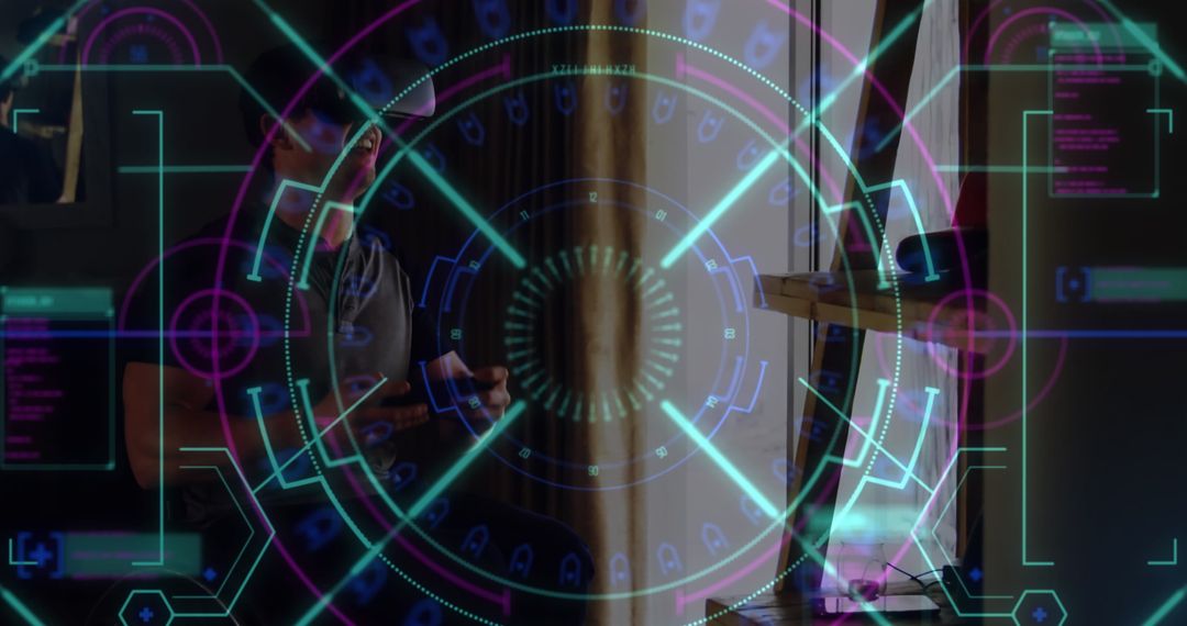 Virtual Reality Gaming with Futuristic Interface Elements