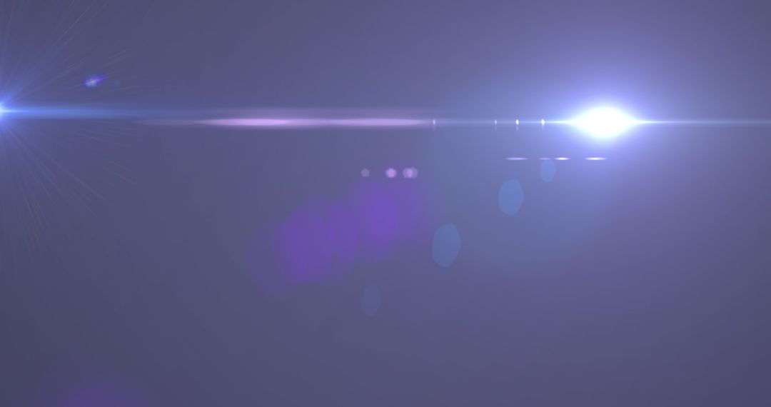 Abstract Light Trails and Orbs on Dark Background