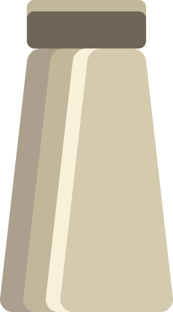 Flat Design Beige Spice Shaker with Transparent Background