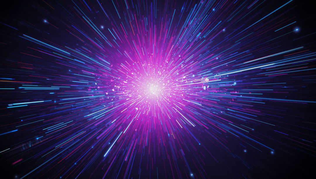 Vibrant Energy Explosion: Abstract Radiating Streaks of Light