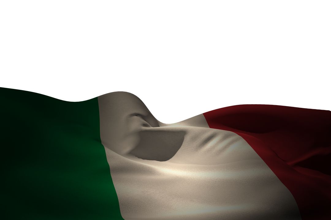 Italian Flag Blowing on Transparent Background PNG - Download Free Stock Images Pikwizard.com