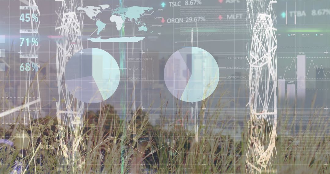 Digital Finance Analytics with Cityscape Overlay