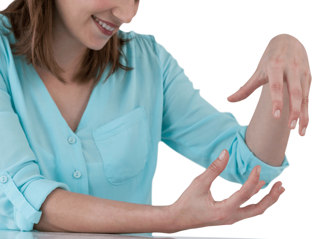 Businesswoman Gesturing with Transparent Background