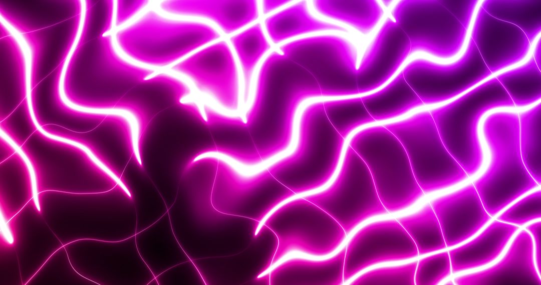 Glowing Neon Pink and Purple Wavy Mesh Background