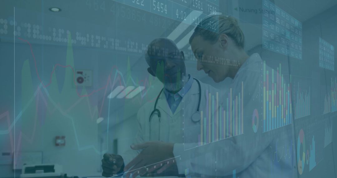 Doctors Analyzing Digital Health Data in Hospital Environment