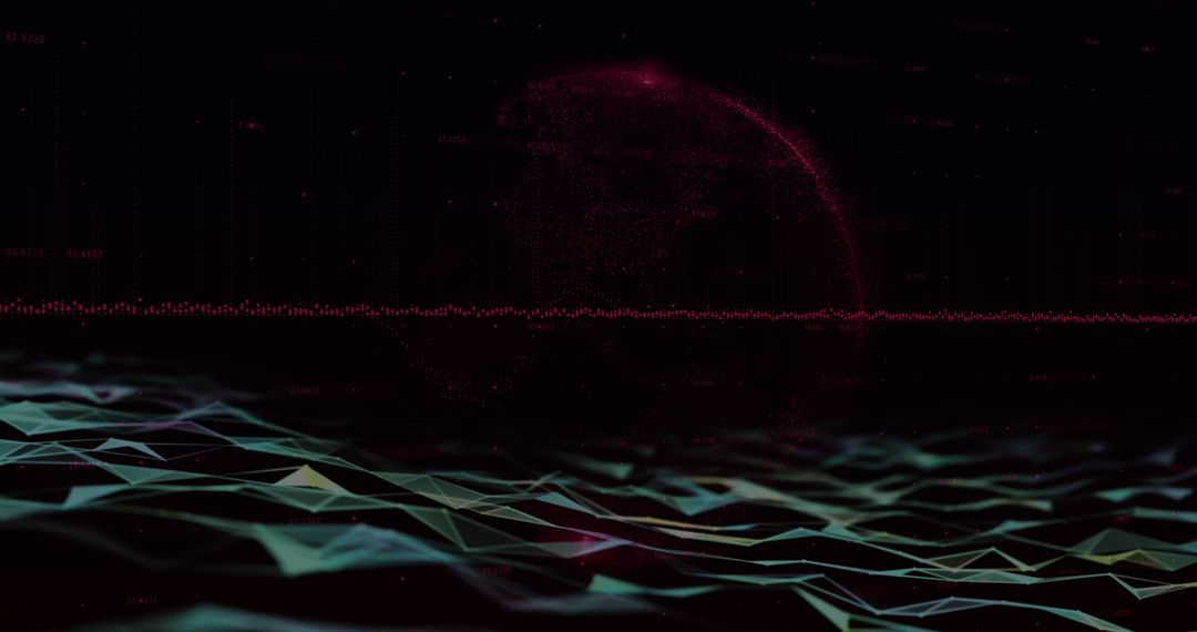 Futuristic 5G Digital Wave in Abstract Space