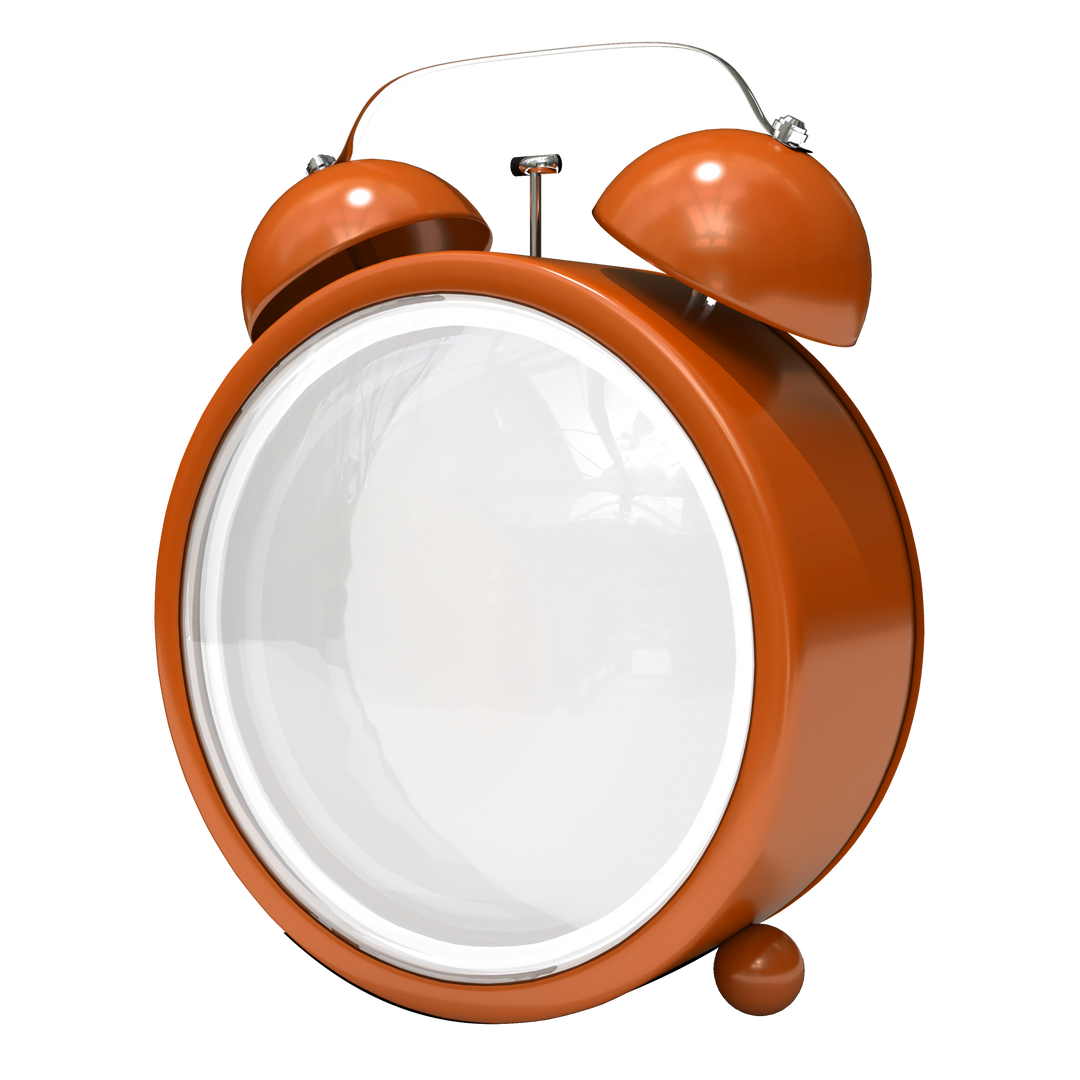 Transparent Empty Retro Orange Alarm Clock - Download Free Stock Images Pikwizard.com