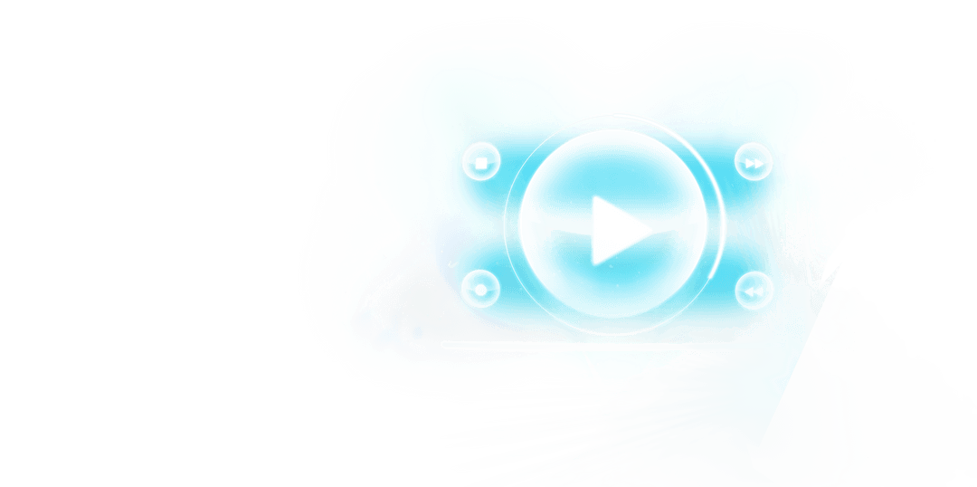 Bright Play Button Icon on Transparent Background Digital Illustration