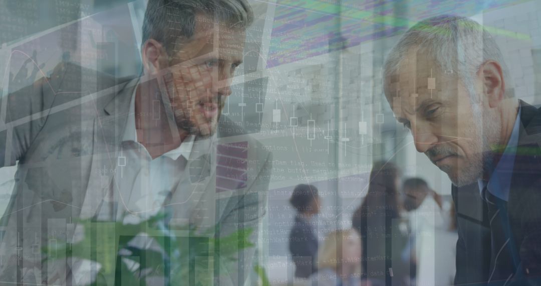 Business Discussion amidst Data Analytics Interface