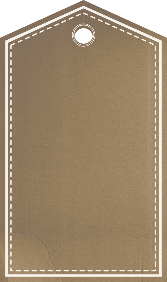 Elegant Transparent Brown Tag with Copy Space for Branding